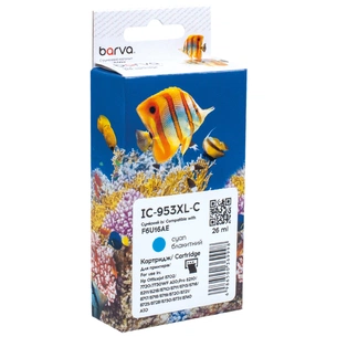 Картридж Barva HP 953XL (F6U12AE/F6U16AE) 1600 c, Cyan (IC-953XL-C) зображення 1