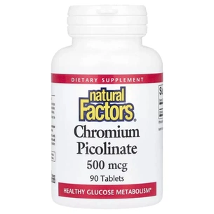 Вітамінно-мінеральний комплекс Natural Factors Хром Піколінат, 500 мкг, Chromium Picolinate, 90 таблеток (NFS-01637) зображення 1