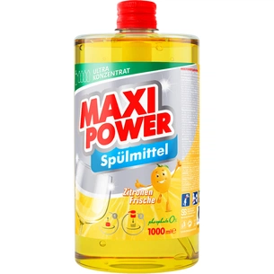 Засіб для ручного миття посуду Maxi Power Лимон запаска 1000 мл (4823098408444) изображение 1