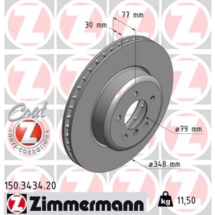 Гальмівний диск ZIMMERMANN 150.3434.20 зображення 1