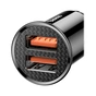 Зарядний пристрій Baseus Circular Plastic А+А 30W 2 USB Black (CCALL-YD01) - зменшене зображення 2