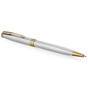 Ручка кулькова Parker SONNET 17 Stainless Steel GT BP + блокнот Parker + подар.упак. GIFT24 (84 132b24) - уменьшенное изображение 2