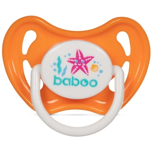 Пустушка Baboo Sea Life силіконова, 6+ міс (помаранчева) (5-028) зображення 1
