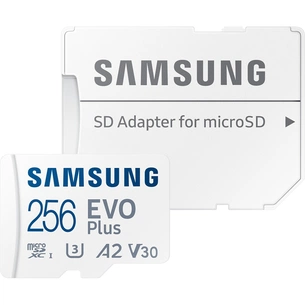 Карта пам'яті Samsung 256GB microSD class 10 UHS-I U3 V30 A2 EVO Plus (MB-MC256SA/EU) зображення 1