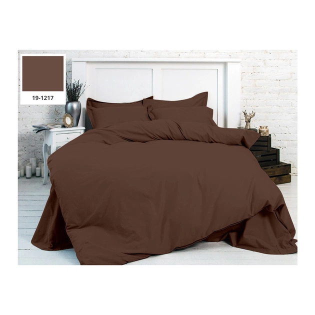 Простирадло MirSon Бязь Premium 19-1217 Chocolate Perla 150х220 см (2200000953858) - изображение 1