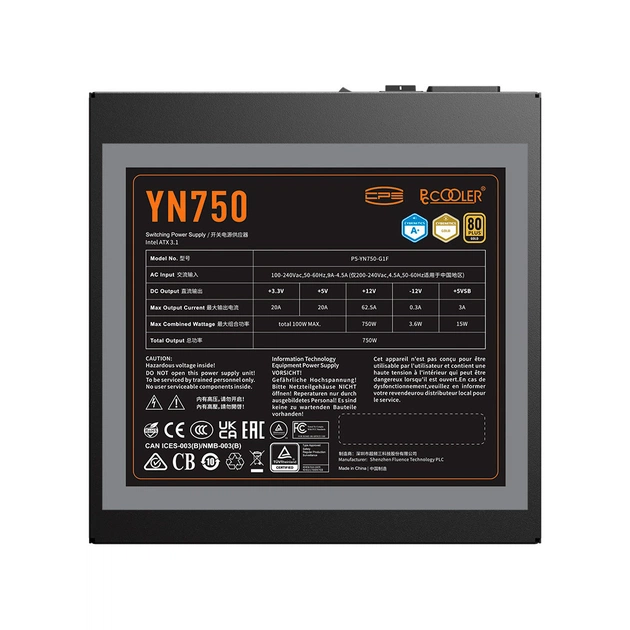 Блок питания PcCooler 750W (YN750) - изображение 6