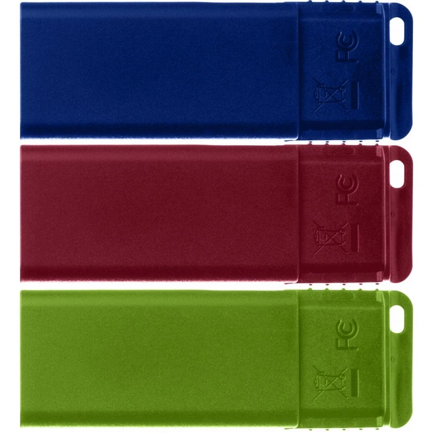 USB флеш накопичувач Verbatim 3x16GB Slider Red/Blue/Green USB 2.0 (49326) - picture 4