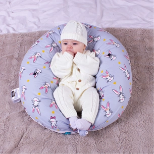 Подушка MirSon для вагітних та годування №8310 Print Line 17-0527 Bunnies Бязь 30х170х20 см (2200006200352) зображення 1