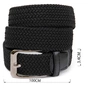 Ремінь Vintage Текстильний чоловічий Чорний (20525) - зменшене зображення 3