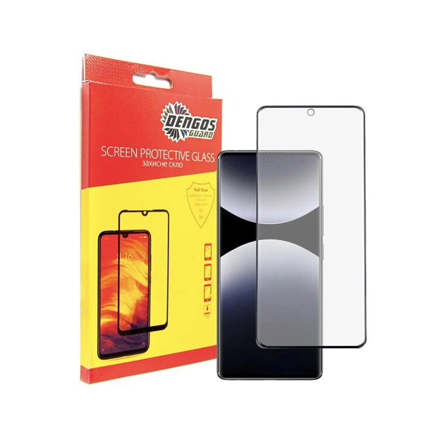 Скло захисне Dengos Full Glue Xiaomi Redmi Note 14 Pro (black) (TGFG-382) - зображення 1