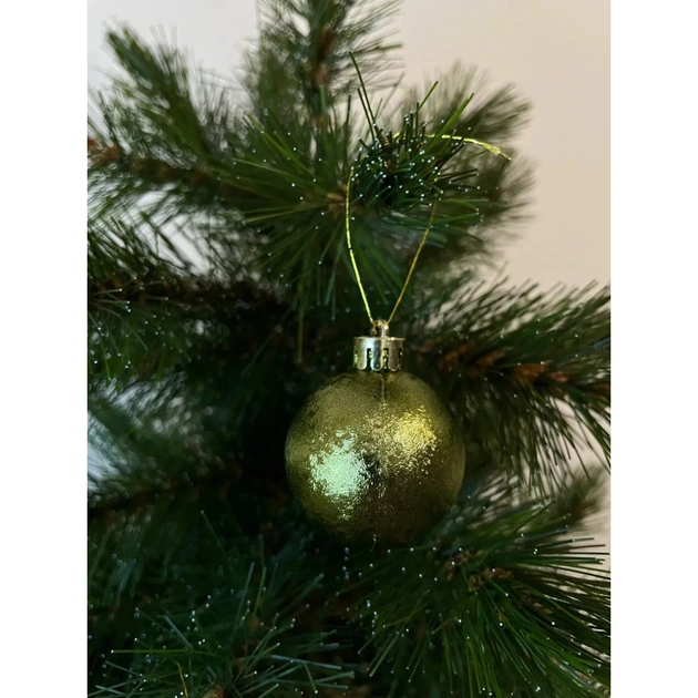 Ялинкова іграшка Chomik пластикові кульки компл. 24 шт, 3см, оливкові (5900779877153_2) - picture 4