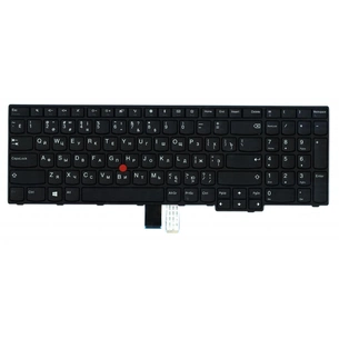 Клавіатура ноутбука Lenovo ThinkPad E570/E575 чорна з чорною рамкою та ТП UA (A46109) зображення 1