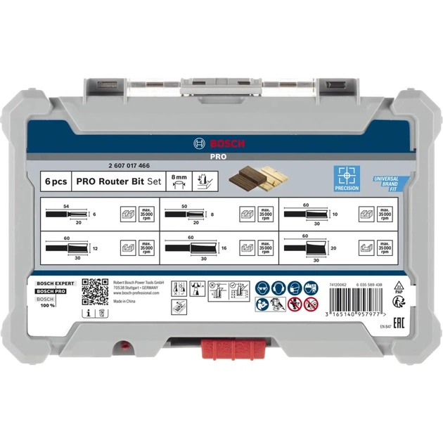 Набір фрез Bosch Professional пазових, 8мм, 6шт (2.607.017.466) - picture 4