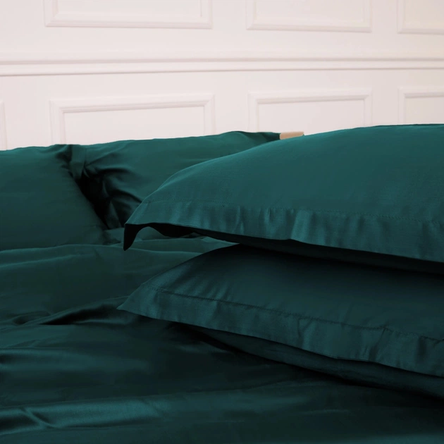 Постільна білизна MirSon Tencel №07 Emerald 220x240 King Size (2200009370977) - зображення 5
