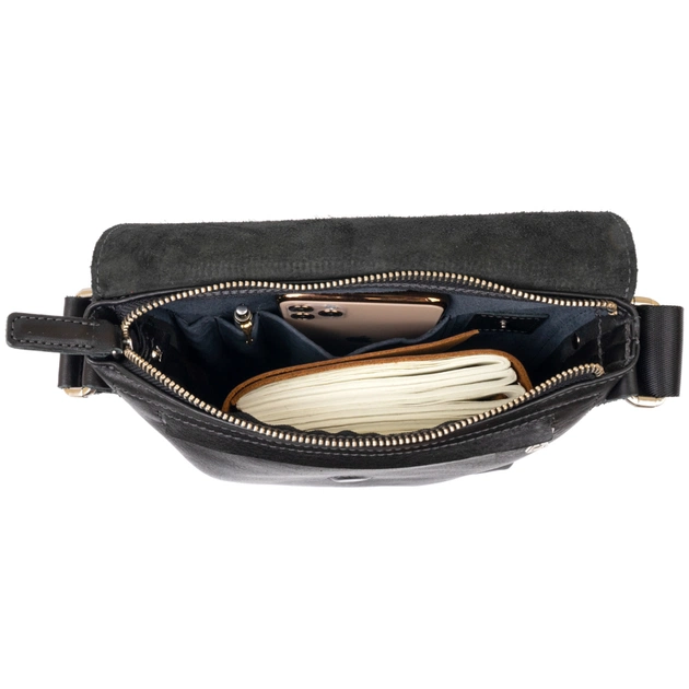 Сумка Grande Pelle У гладкій шкірі Чорна (11333) - зображення 8