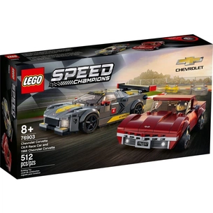 Конструктор LEGO Speed Champions Chevrolet Corvette C8.R Race Car and 1968 Chevrolet Corvette (76903) зображення 1