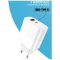 Зарядний пристрій WUW C209 1xUSB-C PD45W + 1xUSB QC3.0 18W White (WUW-C209) - зменшене зображення 5
