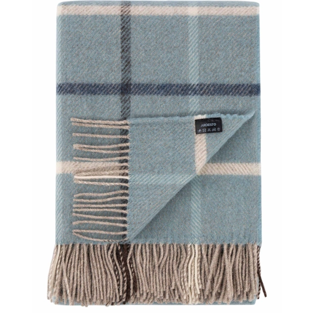 Плед Ardesto Leonardo Alpina 100% шерсть, голубой 140x200 см (ART0704LM) - изображение 4