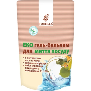 Засіб для ручного миття посуду Tortilla Еко гель-бальзам запаска 500 мл (4820178061421) зображення 1