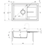 Мийка кухонна Deante Leda, мийка ZRD_2113 + зміш. BOC_B740, графіт (ZRDG2113) - уменьшенное изображение 11
