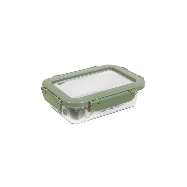 Харчовий контейнер Herevin Container-Green-Peach герметичний 0.6 л (161426-100) - зображення 1