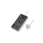 Мережевий фільтр живлення HOCO AC7A 3 роз, 3 USB, USB-C, 17W, 1,5м, Black/White (HOCO AC7A/B) - зменшене зображення 2