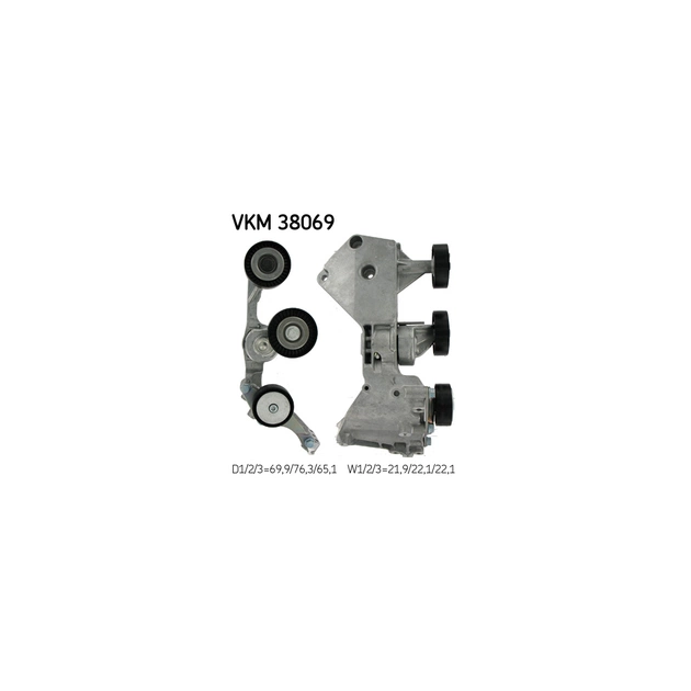 Ролик натягувача ременя SKF VKM 38069 - зображення 1