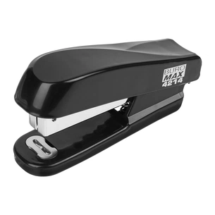 Степлер Buromax пластиковий JOBMAX, 20 аркушів, (скоби №24;26), 100 х 30 х 50 мм, чорний (BM.4214-01) зображення 1