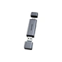 Считыватель флеш-карт Vention USB 3.0 AM/USB-C to SD+TF Gray Dual Drive Letter Aluminum Alloy (CLLH0) - уменьшенное изображение 2