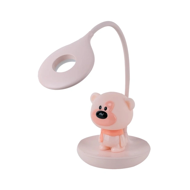 Настольная лампа Kite Bear LED с аккумулятором, розовый (K24-492-2-2) - изображение 1