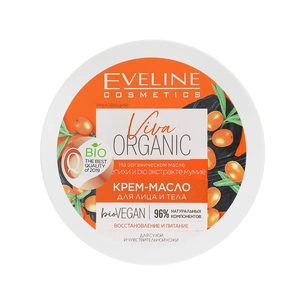 Крем для тіла Eveline Cosmetics Viva Organic Body And Face для сухої й чутливої шкіри 200 мл (5903416011378) зображення 1
