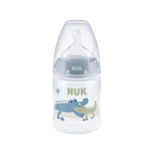 Бутылочка для кормления Nuk First Choice Plus Крокодилы 150 мл Синяя (3952401) - изображение 1