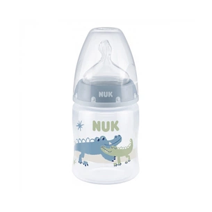 Пляшечка для годування Nuk First Choice Plus Крокодили 150 мл Синя (3952401) зображення 1