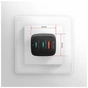 Зарядний пристрій AXAGON 1xUSB + 2xUSB-C 65W QC4+ PD3.0 PPS black (ACU-DPQ65) - зменшене зображення 9