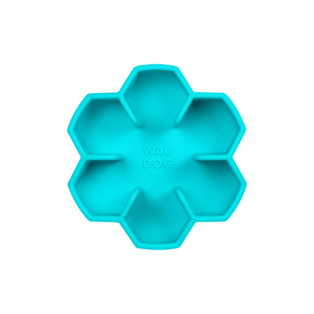 Універсальний посуд для тварин WAUDOG Silicone миска для повільного харчування 450 мл блакитна (23532) - picture 2