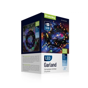 Гірлянда ColorWay LED 200 20 м 8 функцій (CW-G-200L20UMC) зображення 1