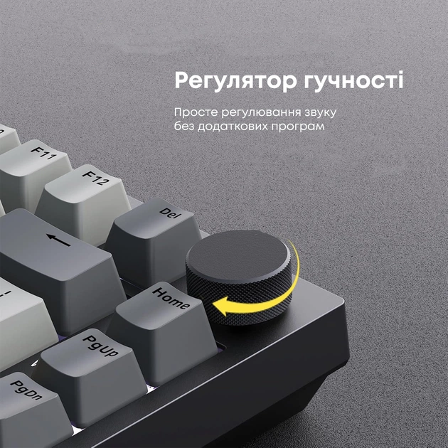 Клавіатура Ajazz AK820 Sea Salt Switch Black USB-C (AK820-SS-BGY) - зображення 12
