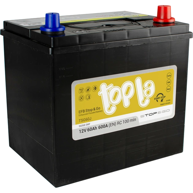 Аккумулятор автомобильный Topla 65 Ah/12V EFB Japan Euro (112 260) - изображение 1