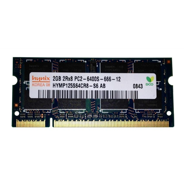 Модуль пам'яті для ноутбука SoDIMM DDR2 2GB 800 MHz Hynix (HYMP125S64CR8-S6 Ref) - изображение 1