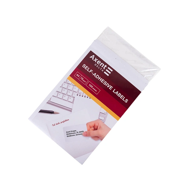 Этикетка самоклеящаяся Axent 210x148,5 (2 на листе) с/кл (100листов) (D4471-A) - изображение 3