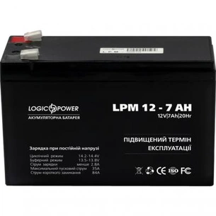 Батарея до ДБЖ LogicPower LPM 12В 7 Ah (3862) зображення 1