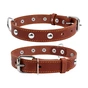 Нашийник для тварин Collar одинарний з прикрасами Ш 20 мм Д 32-40 см коричневий (01356) - зменшене зображення 1