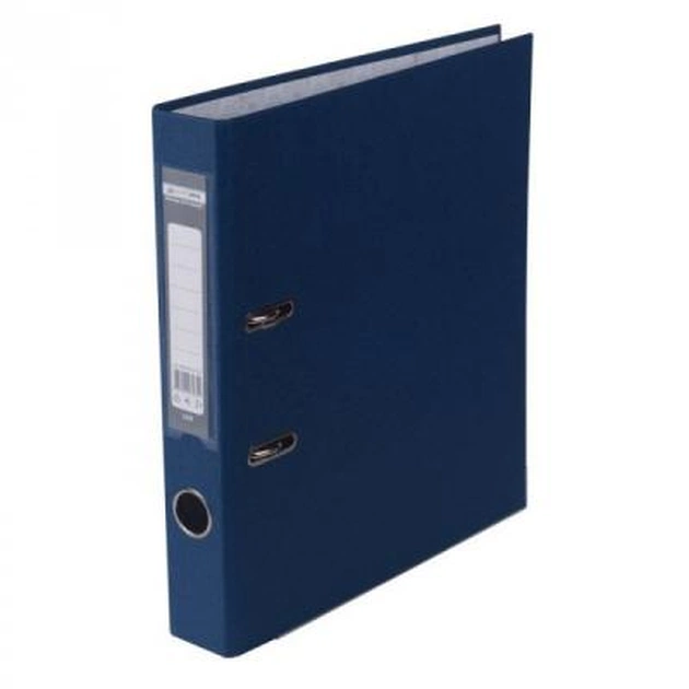 Папка - регистратор Buromax А4, 50мм, JOBMAX PP, dark blue, built-up (BM.3012-03c) - изображение 1