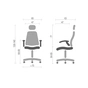 Офісне крісло Аклас Прима PL HR ANF Серое (08173) - зменшене зображення 6