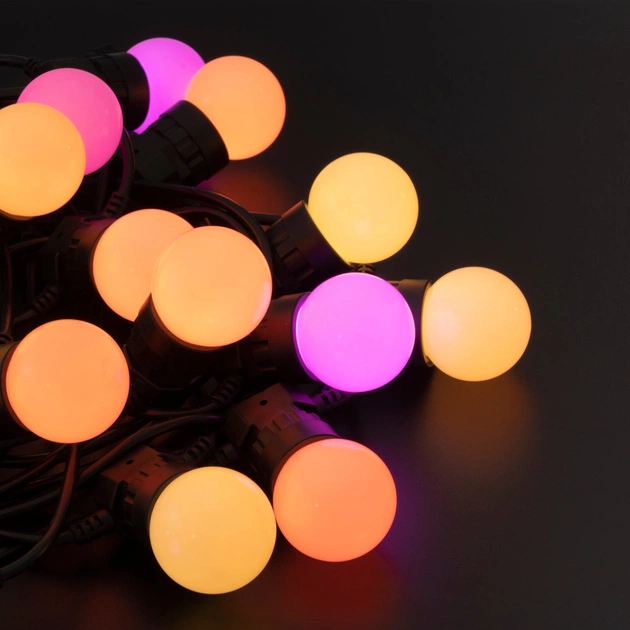 Гірлянда Twinkly Smart LED Twinkly Festoon RGB 20, G45, Gen II, IP44, 10м, чорний (TWF020STP-BEU) - picture 11
