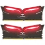 Модуль пам'яті для комп'ютера DDR4 16GB (2x8GB) 2666 MHz T-Force Night Hawk Black LED/Red Team (THRD416G2666HC15BDC01) - зменшене зображення 1