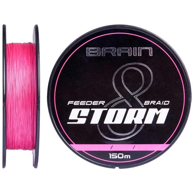 Шнур Brain Storm 8X 150m 0.16mm 25lb/11.1kg Pink (1858.51.91) - зображення 1