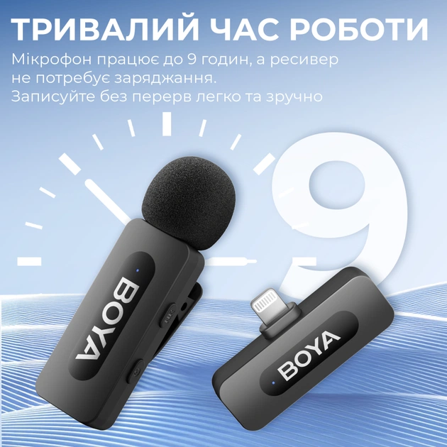 Мікрофон Boya BY-V2 Lightning Black (BY-V2) - зображення 10