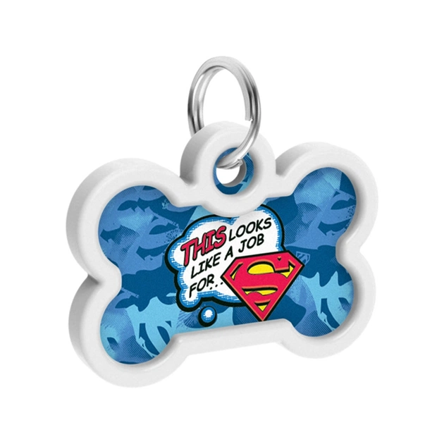 Адресник для животных WAUDOG Smart ID с QR паспортом "Работа для Супермена", кость 40х28 мм (0640-1016) - изображение 4