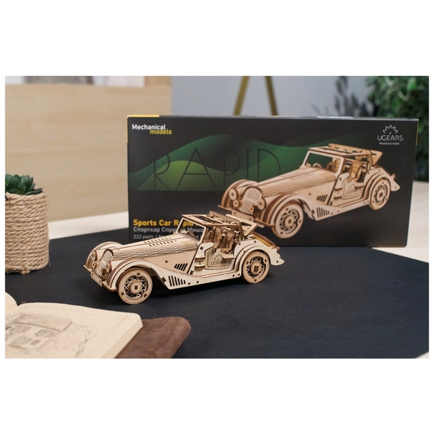 Конструктор Ugears Спорткар Спритна миша (6337473) - picture 12